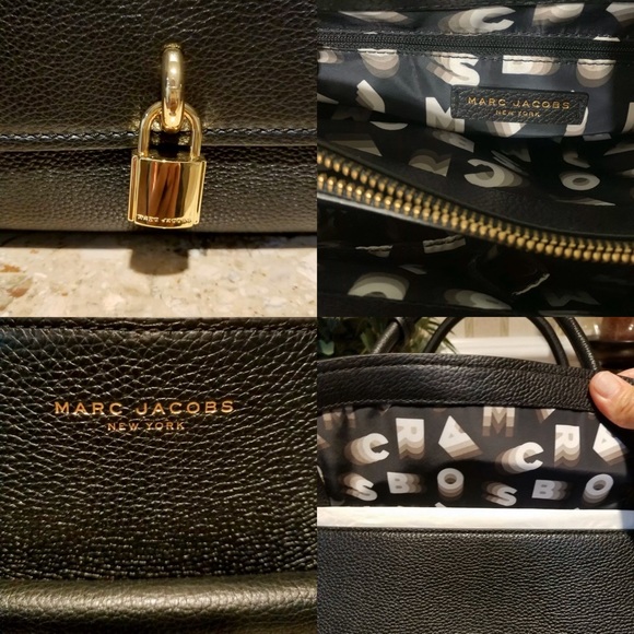 Marc Jacobs Lock That Black Leather Satchel Bag - Picture 6 of 8